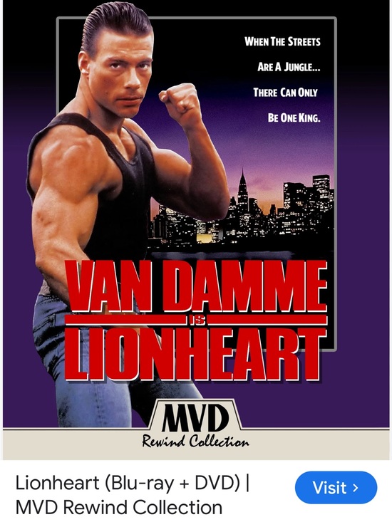 MVD Other - #2893*Van Damme Lionheart 4K Ultra HD Collector Cover - Black and Red